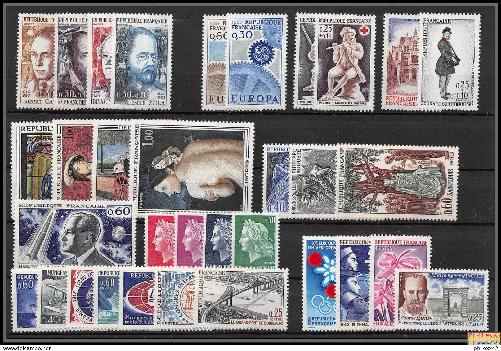 Départ 1 EURO - FRANCE COMPLET 1960 / 1969 NEUF ** MNH A SAISIR COTE 388 EUROS VOIR SCANS