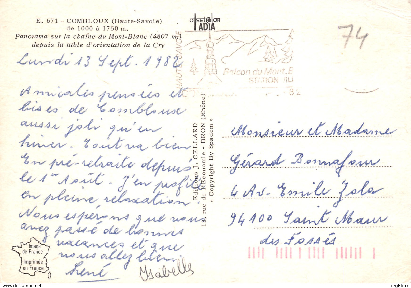 74-COMBLOUX-N°T2717-B/0211 - Combloux