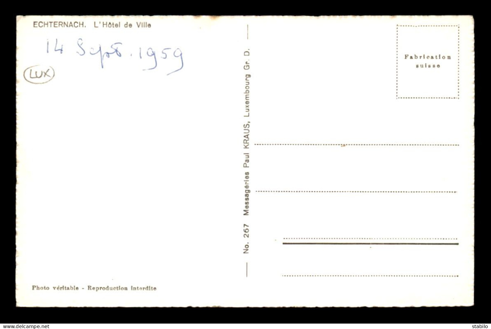 LUXEMBOURG - ECHTERNACH - L'HOTEL DE VILLE - Echternach