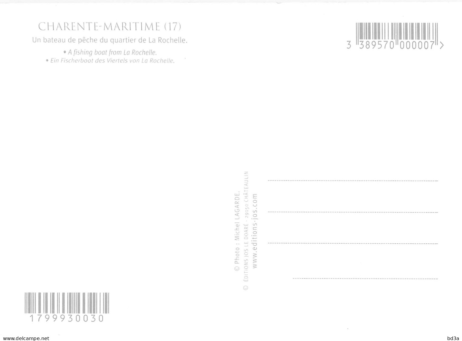 BATEAU DE PECHE DU QUARTIER DE LA ROCHELLE - Fischerei