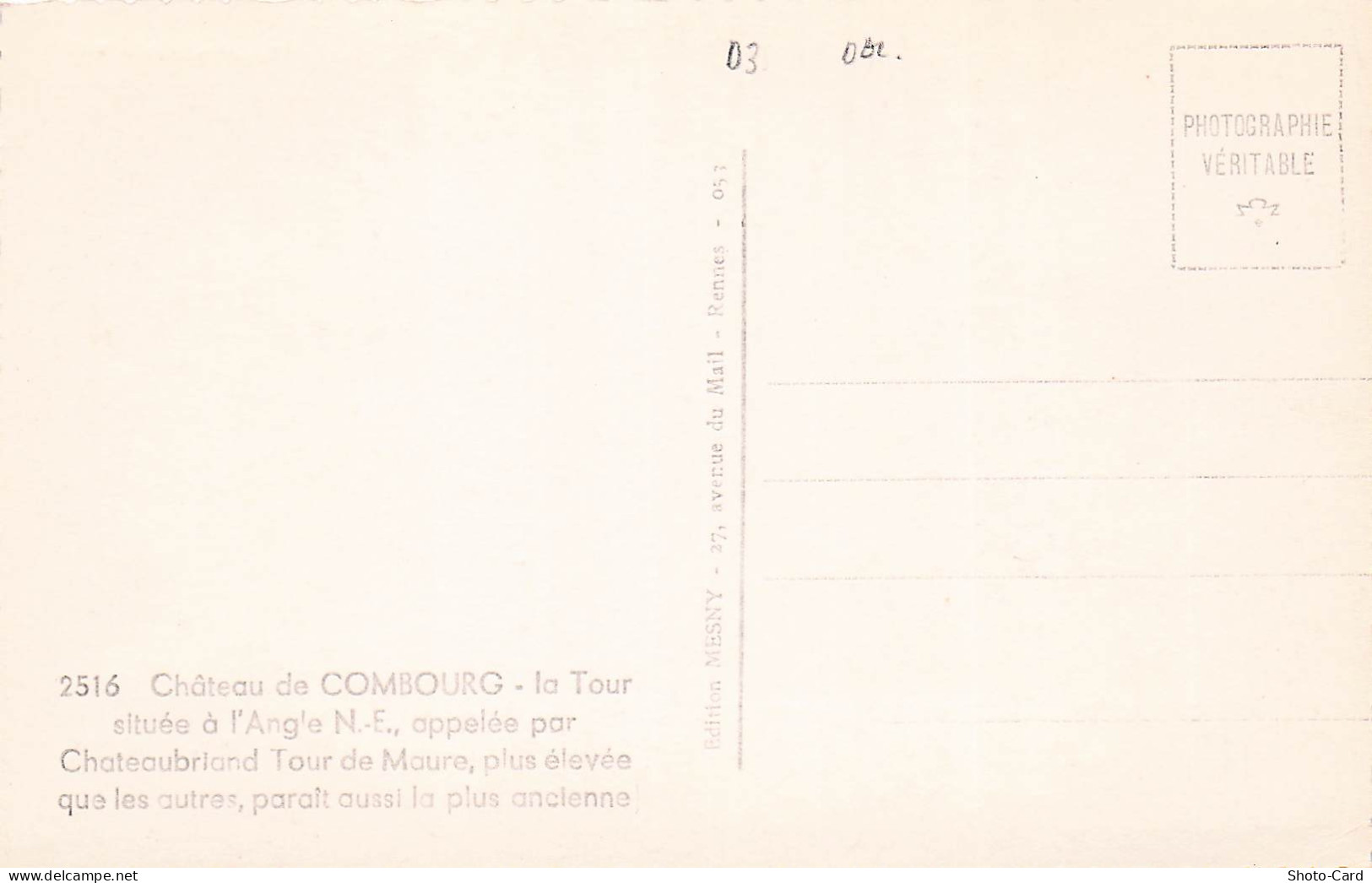 35 COMBOURG CHATEAU DE COMBOURG - Combourg