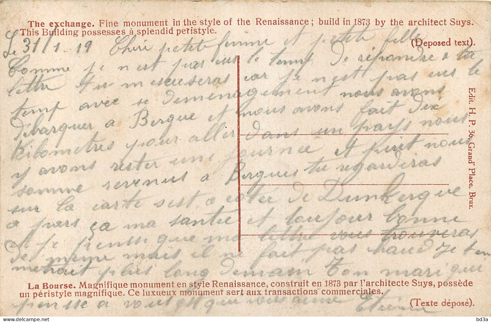 BRUXELLES  LA BOURSE - Monumenti, Edifici