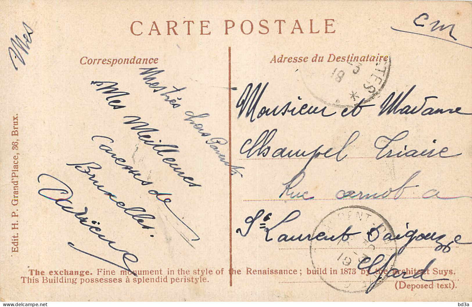 BRUXELLES  LA BOURSE - Monumenti, Edifici