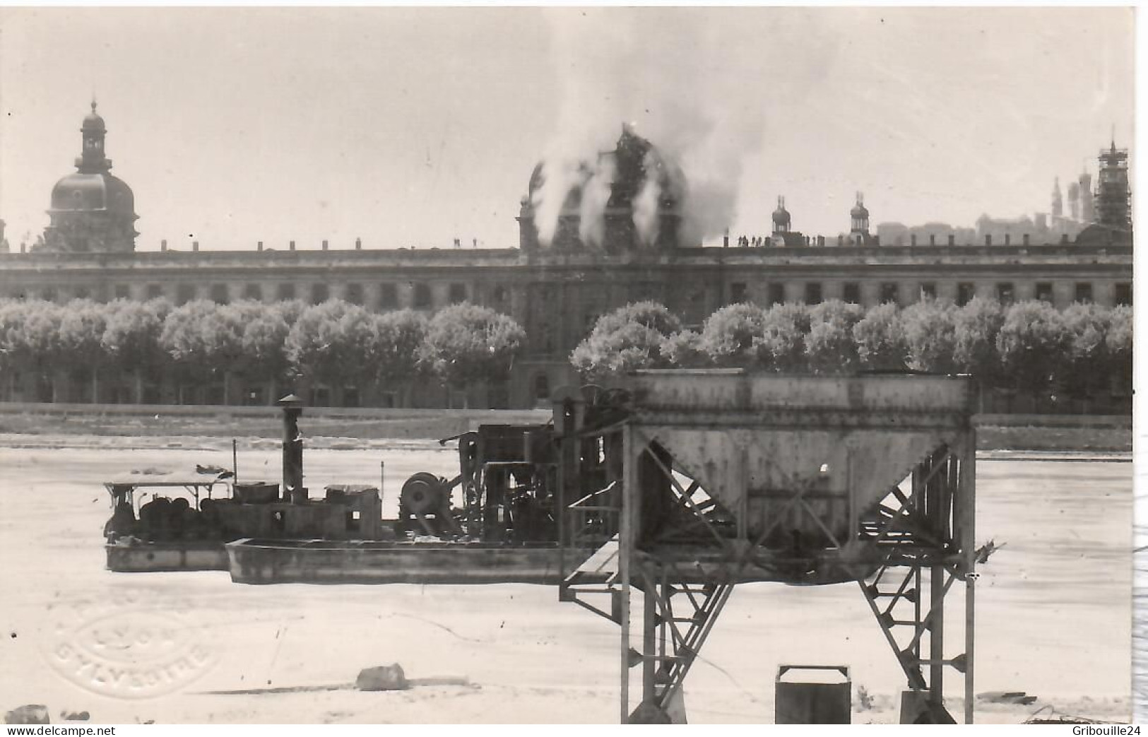 5 CARTES PHOTOS LYON - Hausboote