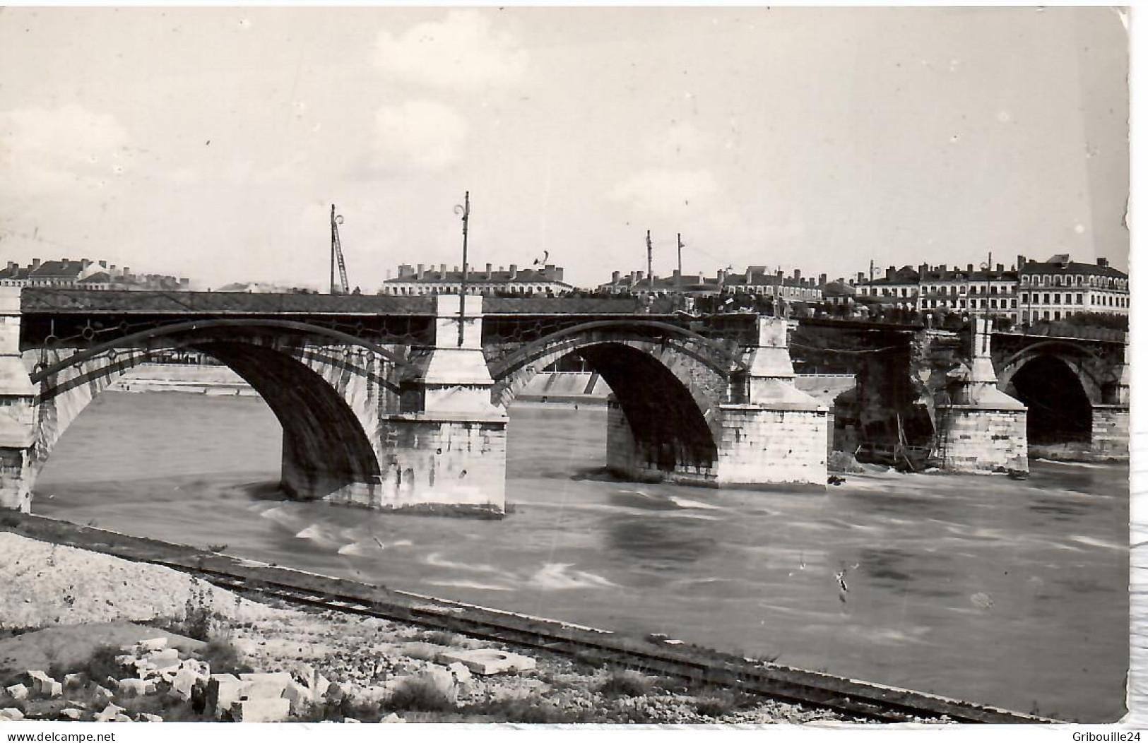 5 CARTES PHOTOS LYON - Hausboote