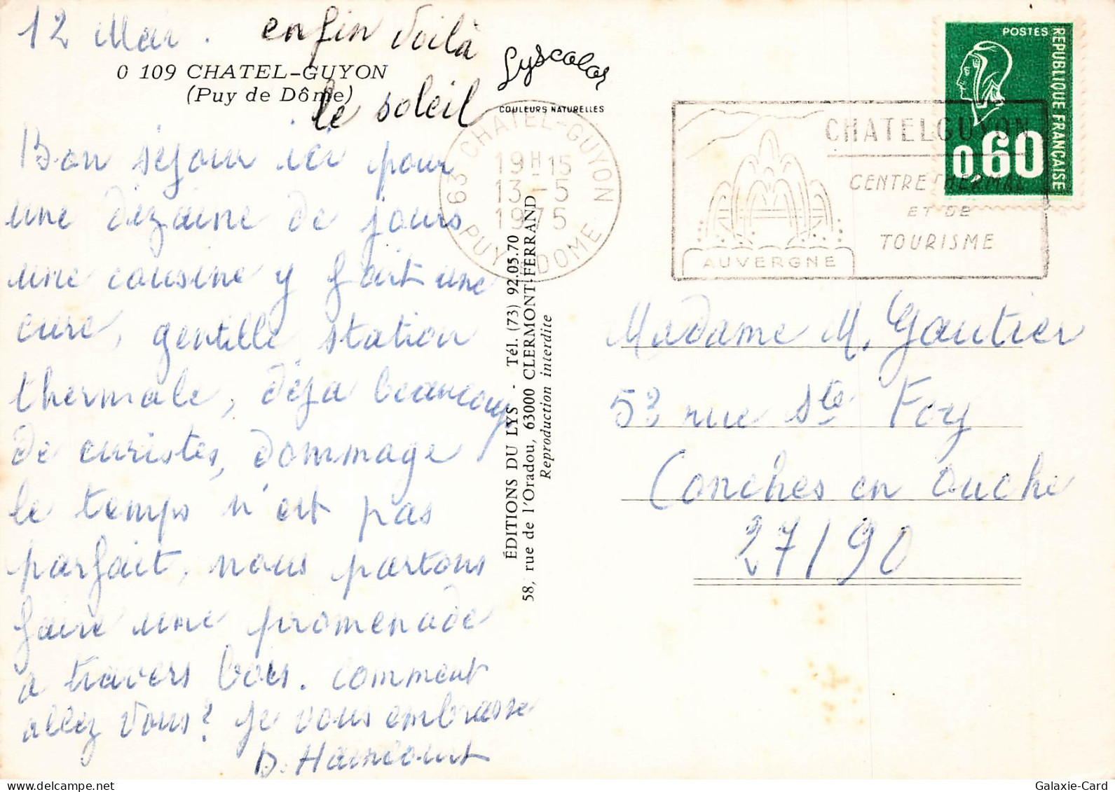 63 CHATEL GUYON CENTRE DE TOURISME - Châtel-Guyon