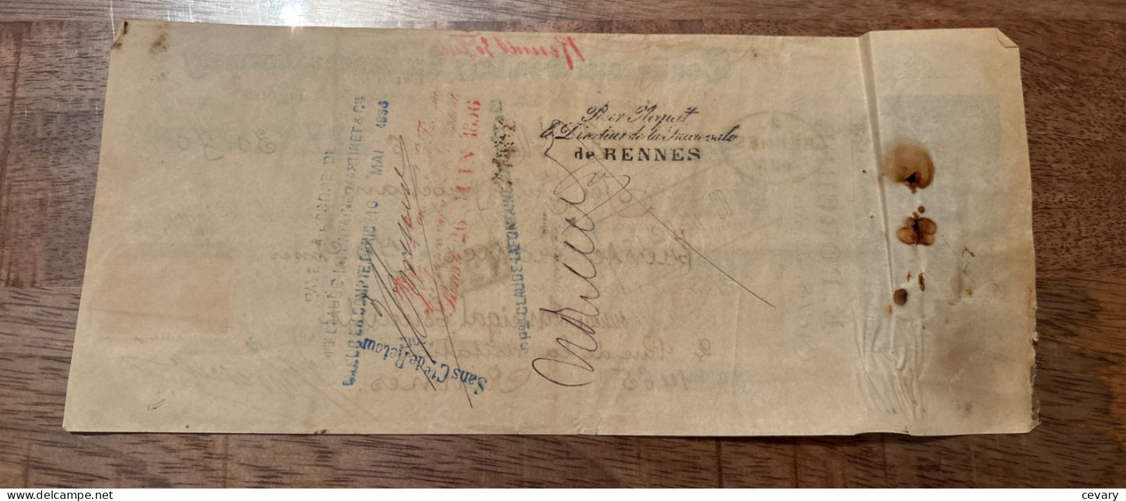 Lettre De Change 19e Siècle - Wechsel