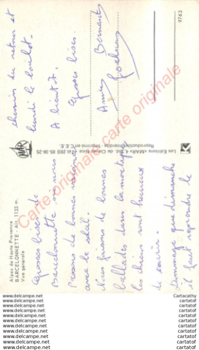04.  BARCELONNETTE . - Barcelonnette