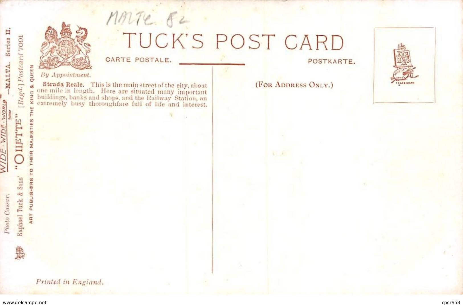 Malte - N°89393 - Strada Reale - Malta