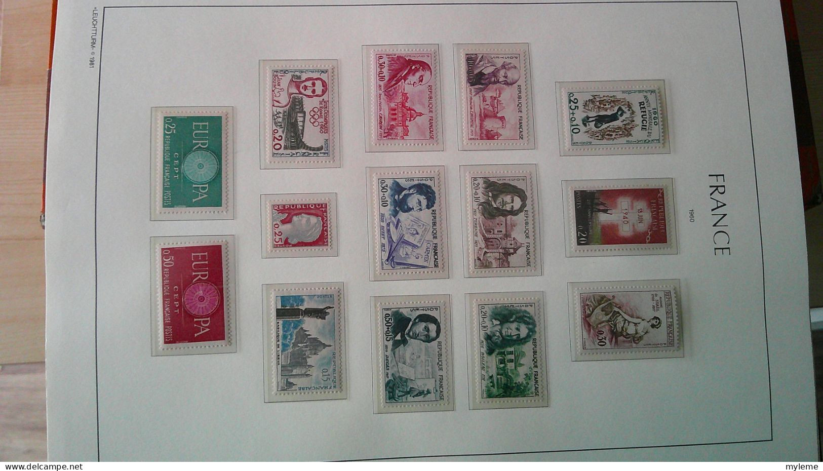 CU10 Reliure LEUCHTTURM De France De 1960/61 à 1974/75 ** Dont Bloc N° 6 **. Idéal Pour Faciale  . A Saisir !!! - - Collections (with Albums)