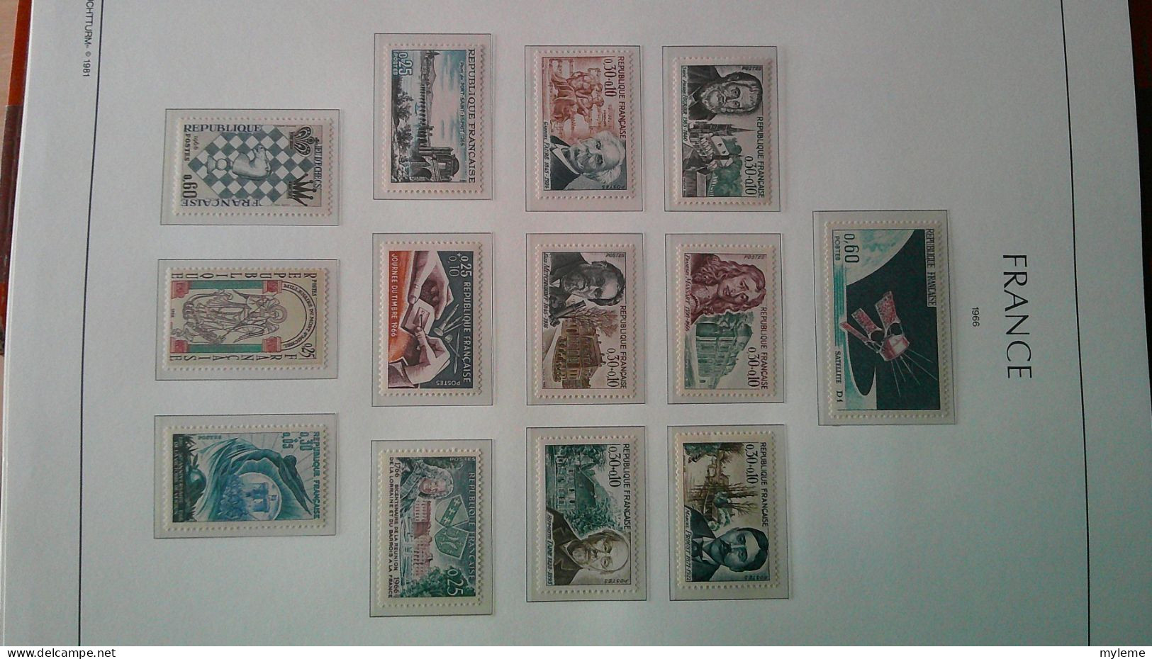 CU10 Reliure LEUCHTTURM de France de 1960/61 à 1974/75 ** dont bloc N° 6 **. Idéal pour faciale  . A Saisir !!! -