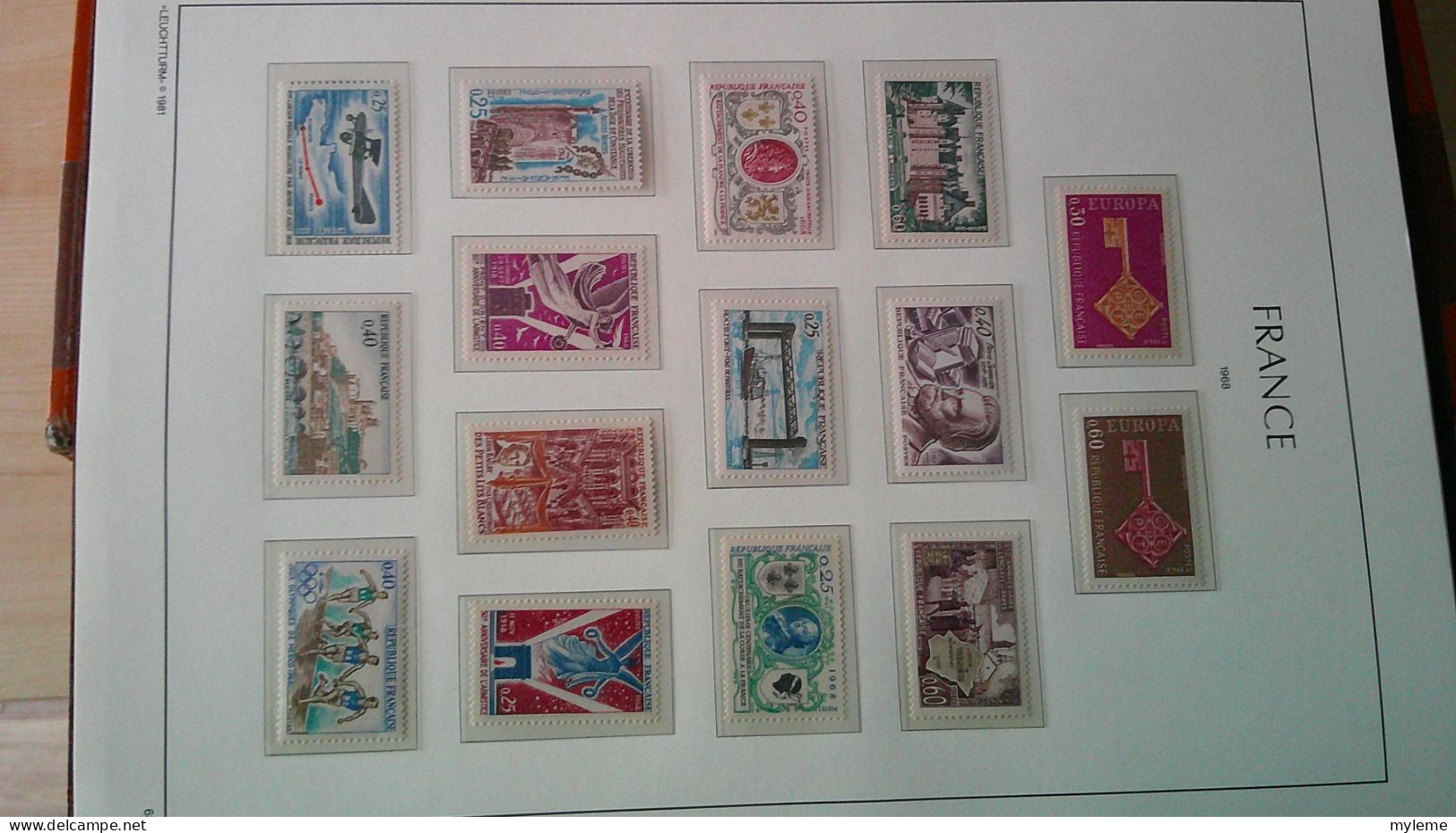 CU10 Reliure LEUCHTTURM de France de 1960/61 à 1974/75 ** dont bloc N° 6 **. Idéal pour faciale  . A Saisir !!! -