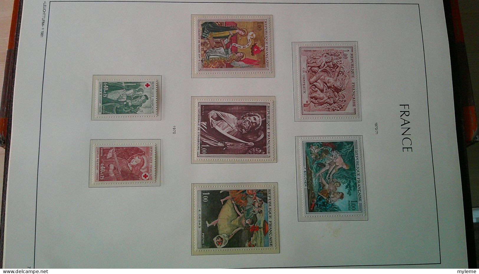 CU10 Reliure LEUCHTTURM de France de 1960/61 à 1974/75 ** dont bloc N° 6 **. Idéal pour faciale  . A Saisir !!! -