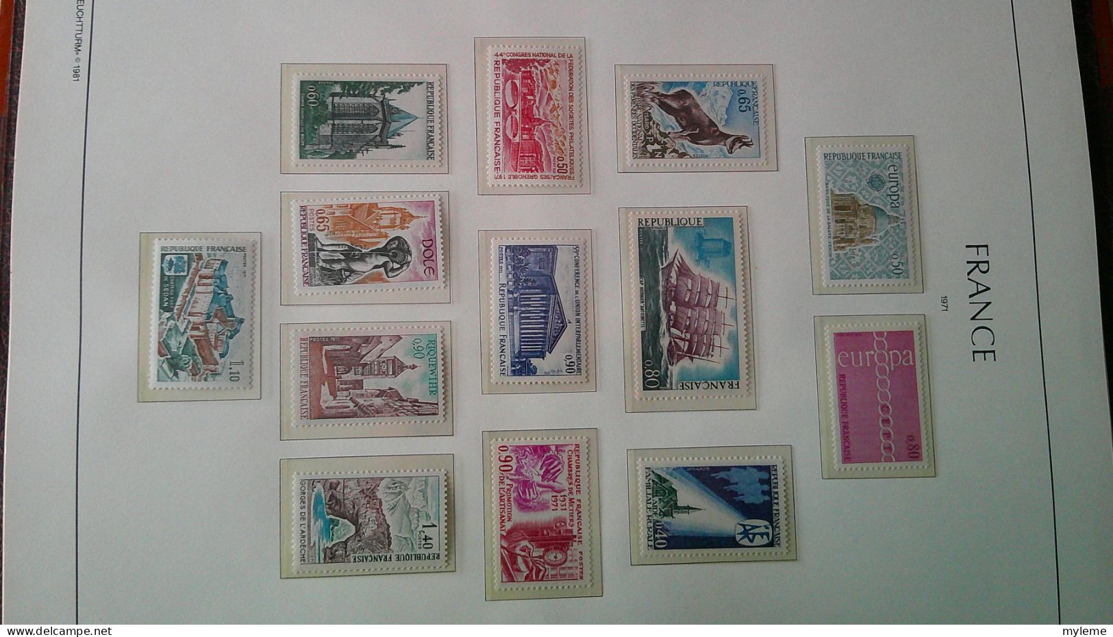 CU10 Reliure LEUCHTTURM de France de 1960/61 à 1974/75 ** dont bloc N° 6 **. Idéal pour faciale  . A Saisir !!! -