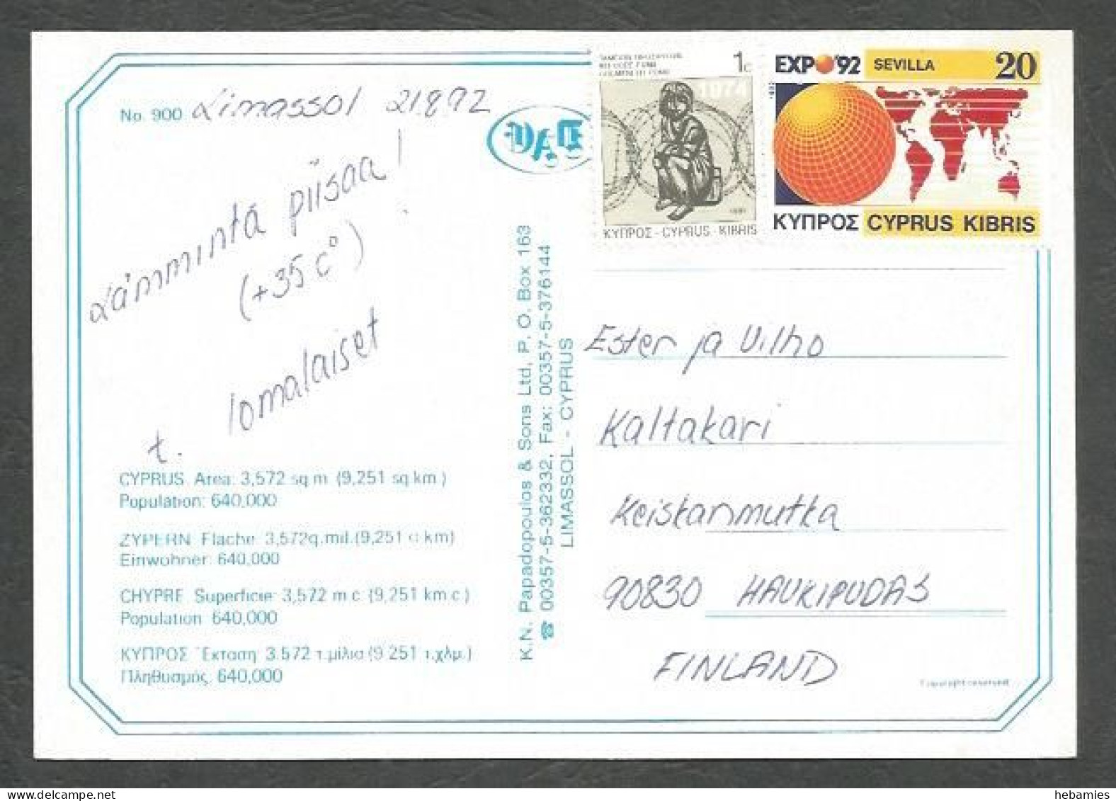 HOLIDAYS In CYPRUS - - Zypern