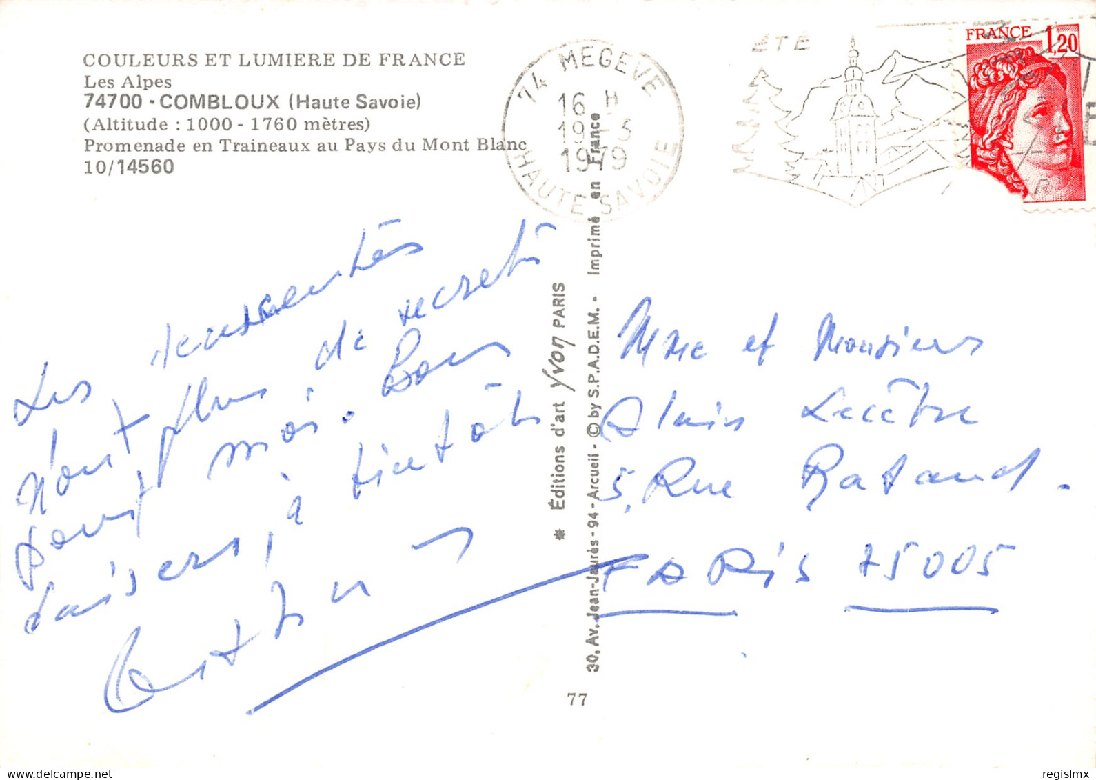 74-COMBLOUX-N°3312-C/0147 - Combloux