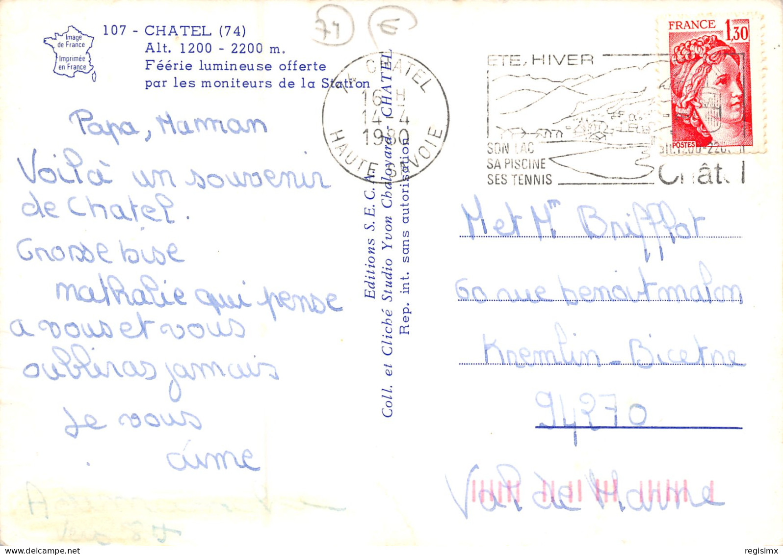 74-CHATEL-N°3312-C/0121 - Châtel