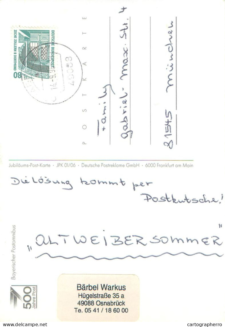 A5376 Postal History Postcard Bayerischer Postomnibus - Post & Briefboten
