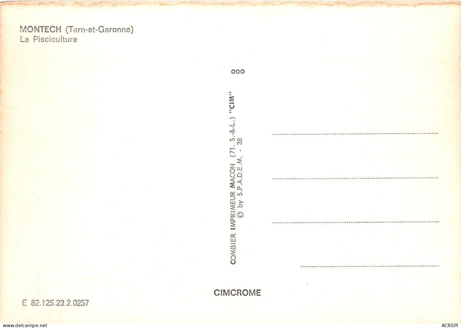 MONTECH La Pisciculture 8(SCAN RECTO VERSO)MA134 - Montech