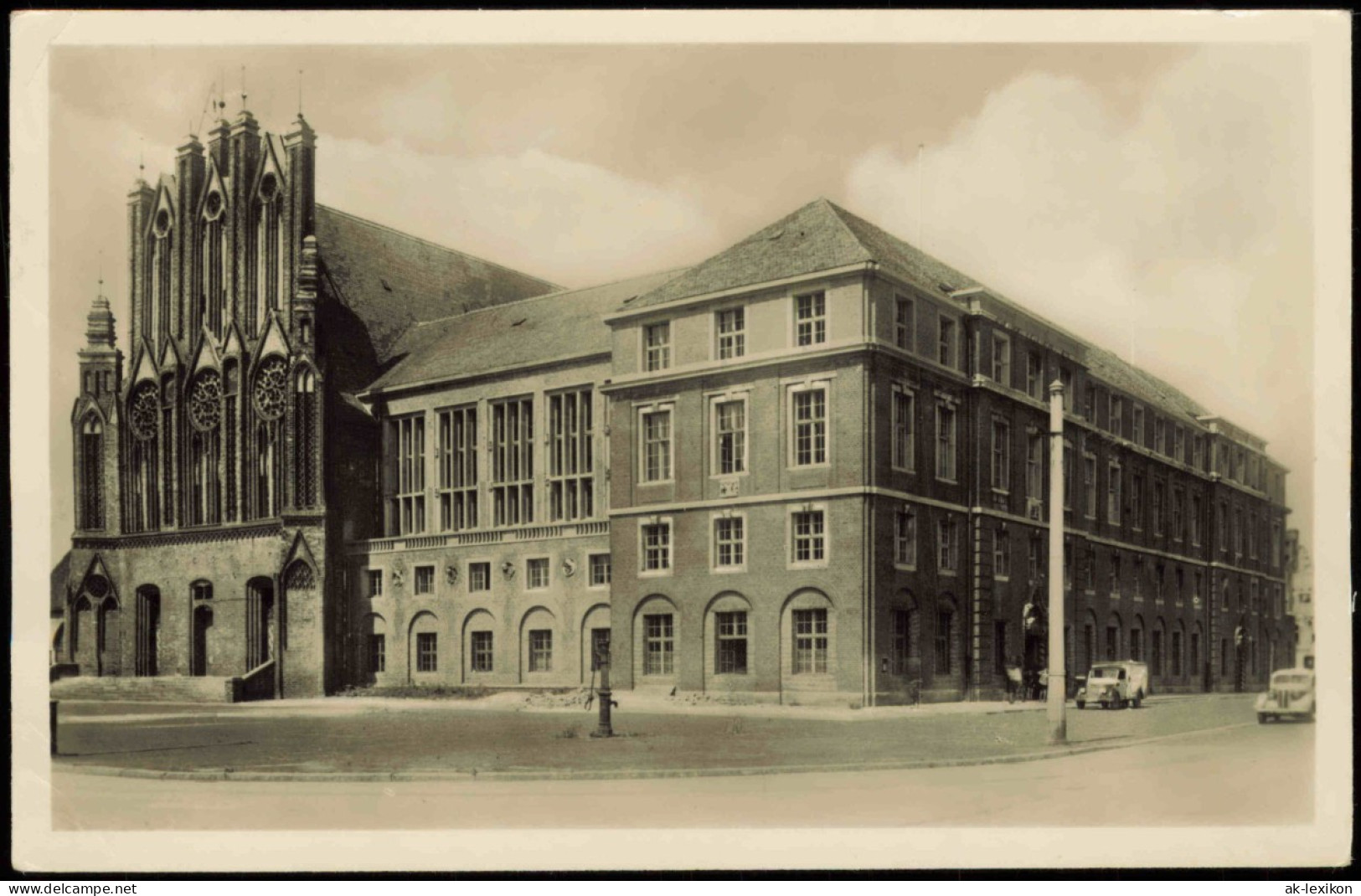 Ansichtskarte Frankfurt (Oder) Rathaus, Ostseite 1955 - Frankfurt A. D. Oder