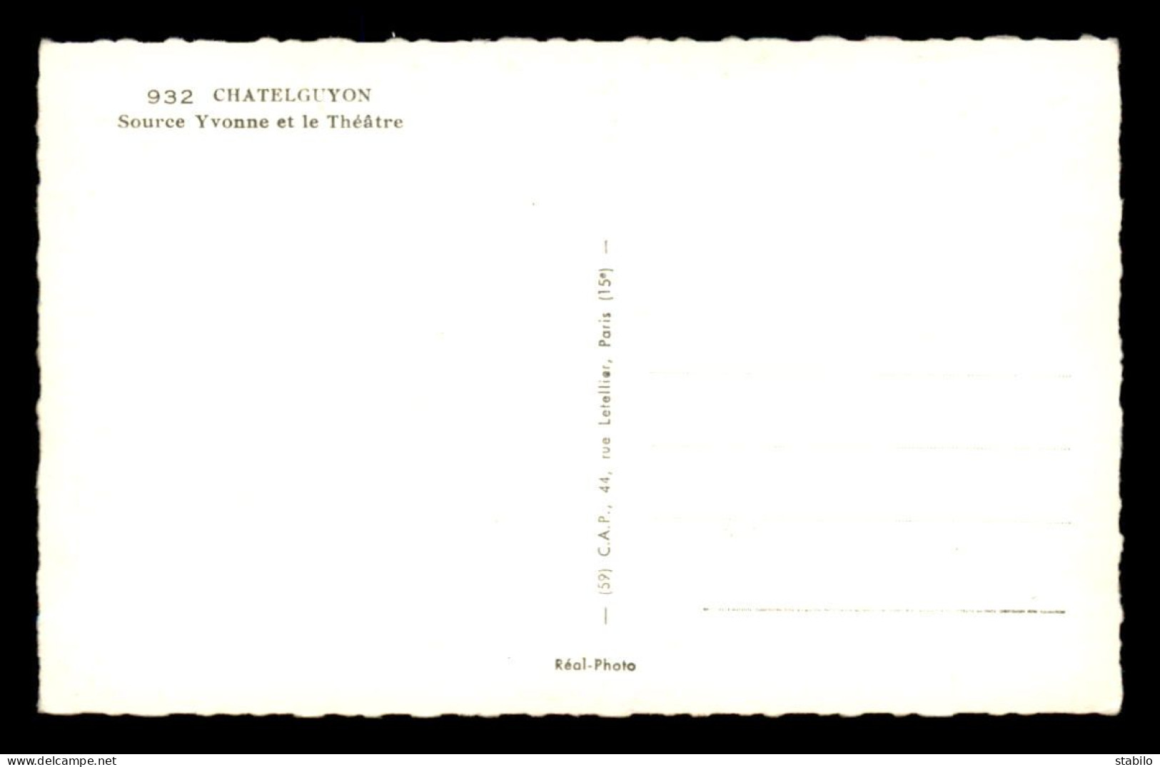 63 - CHATEL-GUYON - SOURCE YVONNE ET LE THEATRE - Châtel-Guyon