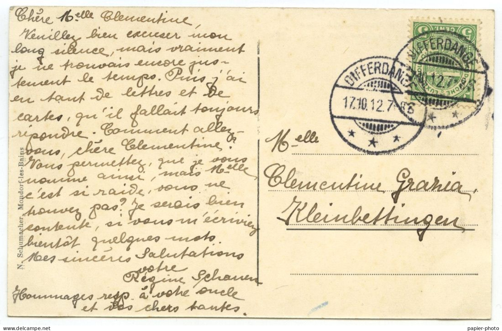 (Luxembourg) Differdange. Avenue Max Meier. Café Laux. - Differdingen