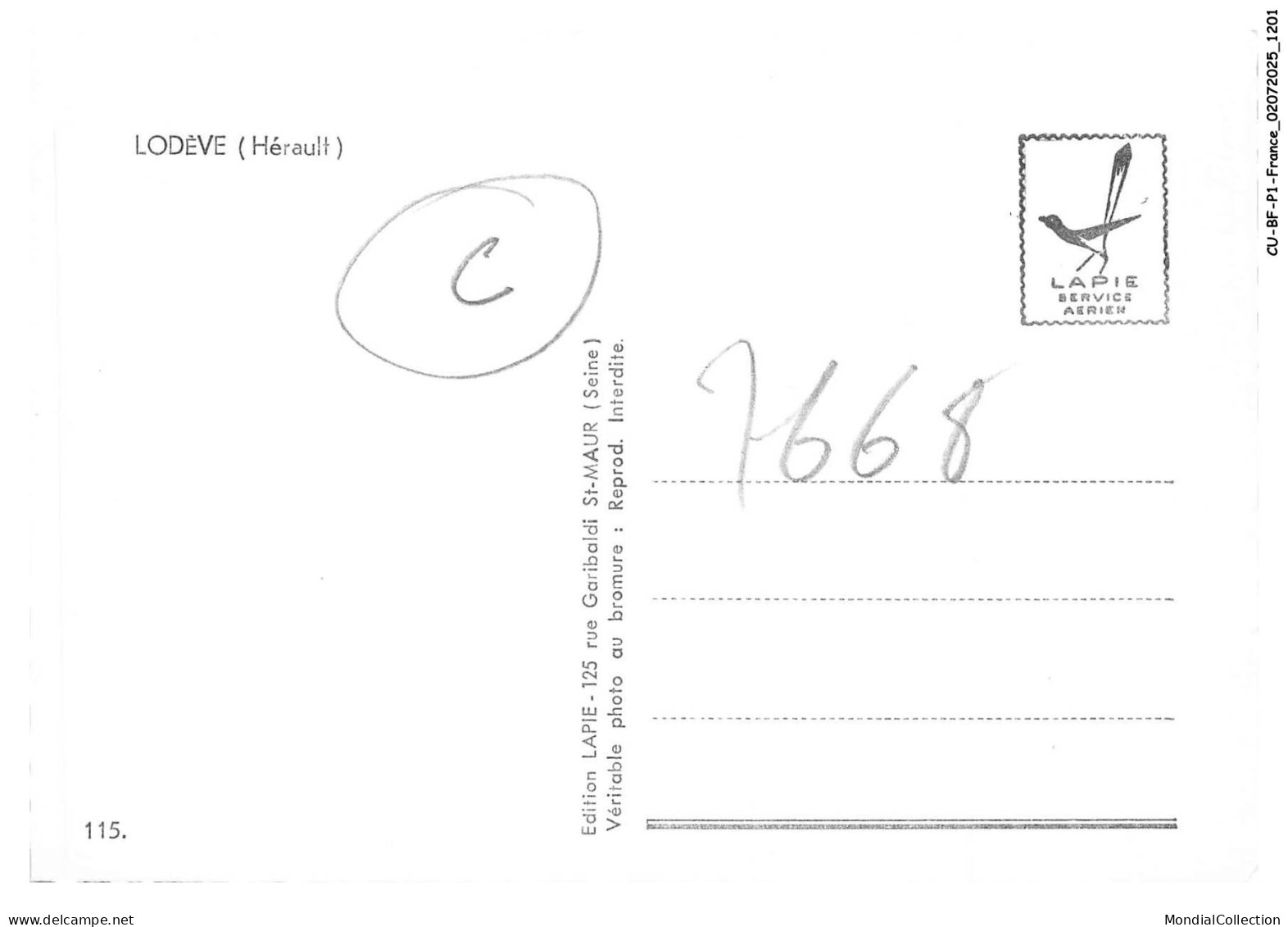 CU-BFP1-0601-34 - LODEVE - Souvenir - Lodeve