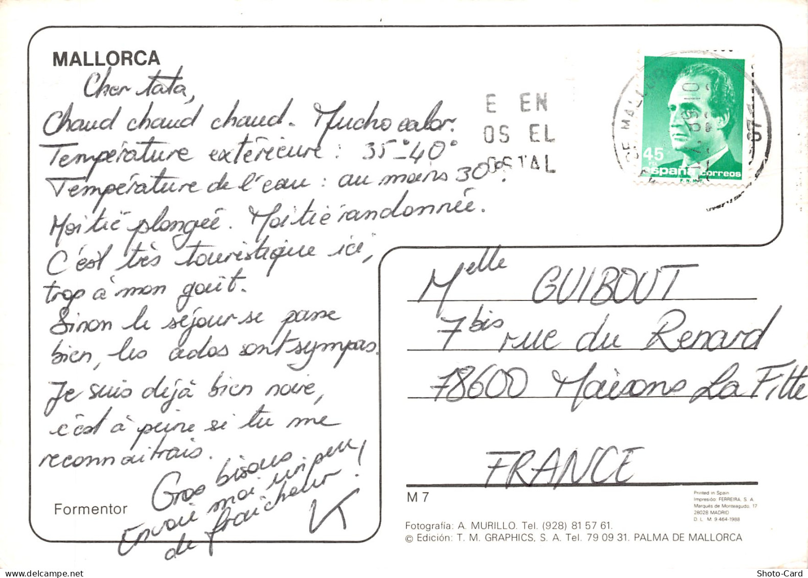 Espagne FORMENTOR MALLORCA - Formentera