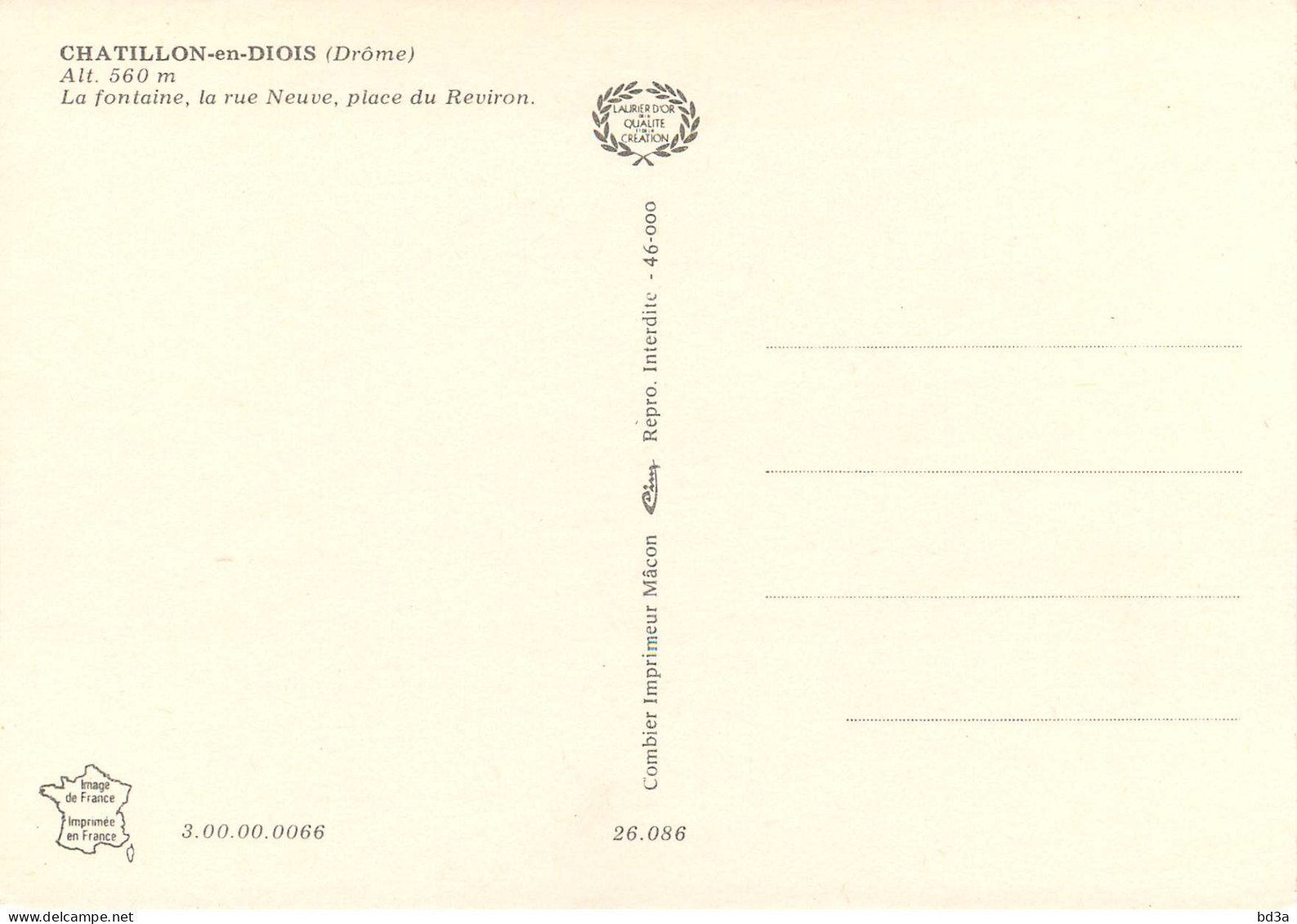 26 CHATILLON EN DIOIS - Châtillon-en-Diois