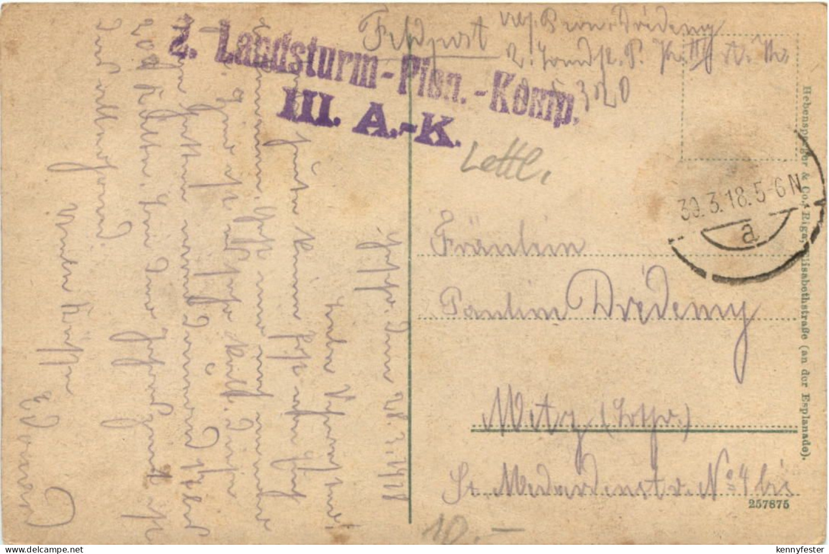 Riga - Rathausplatz - Feldpost - Lettland