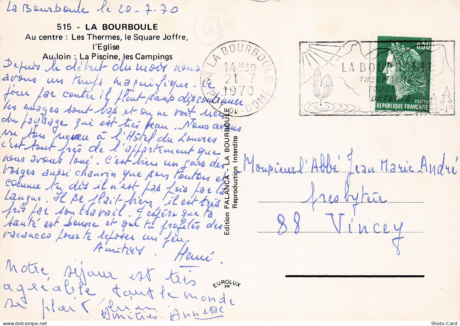 63 LA BOURBOULE LA BOURBOULE - La Bourboule