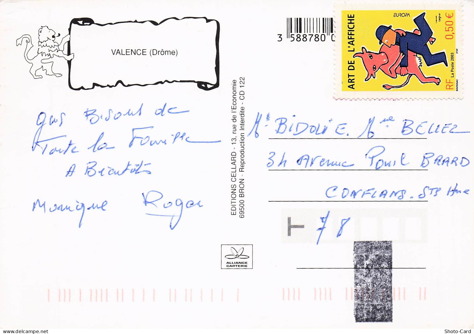 26 VALENCE CARTE POSTALE - Valence