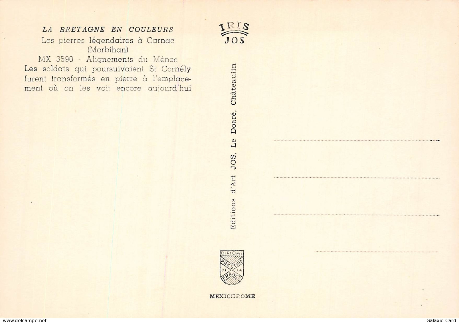 56 CARNAC ALIGNEMENTS DU MENEC - Carnac