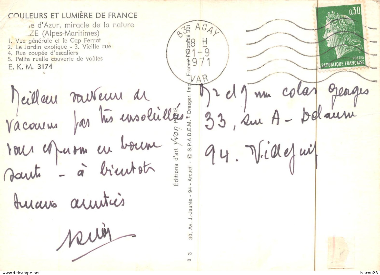 CPSM 06 - SOUVENIR EZE - Eze