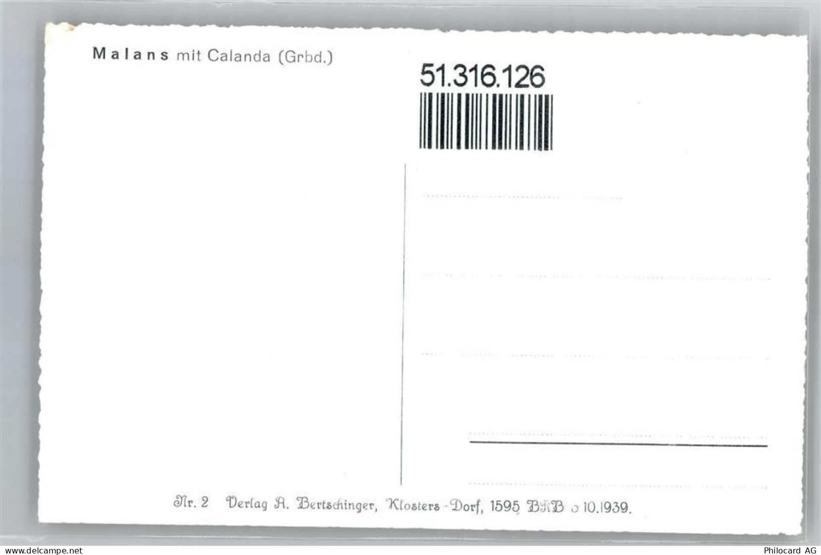 Ansichtskarte - 51316126 - Malans