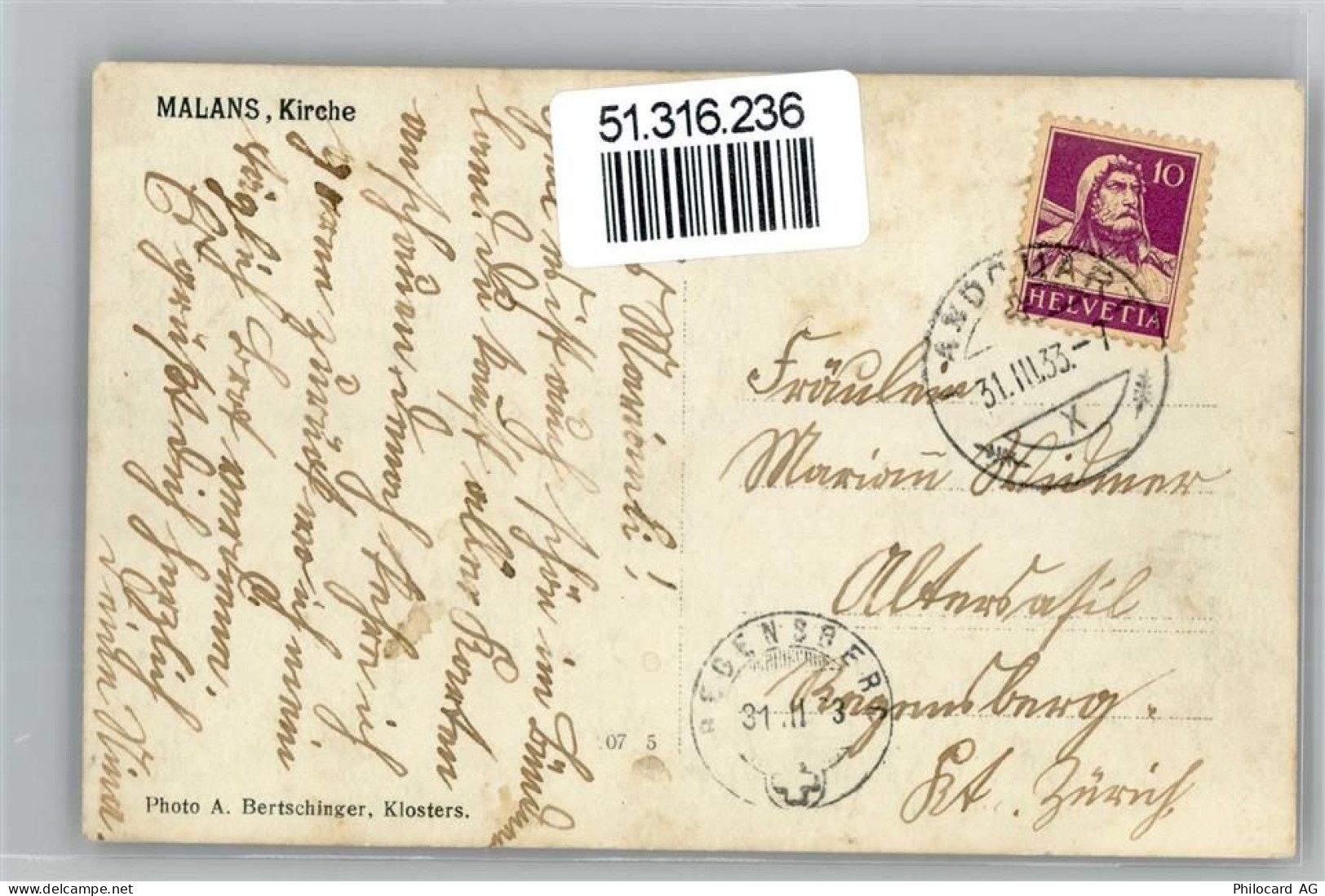 Ansichtskarte - 51316236 - Malans