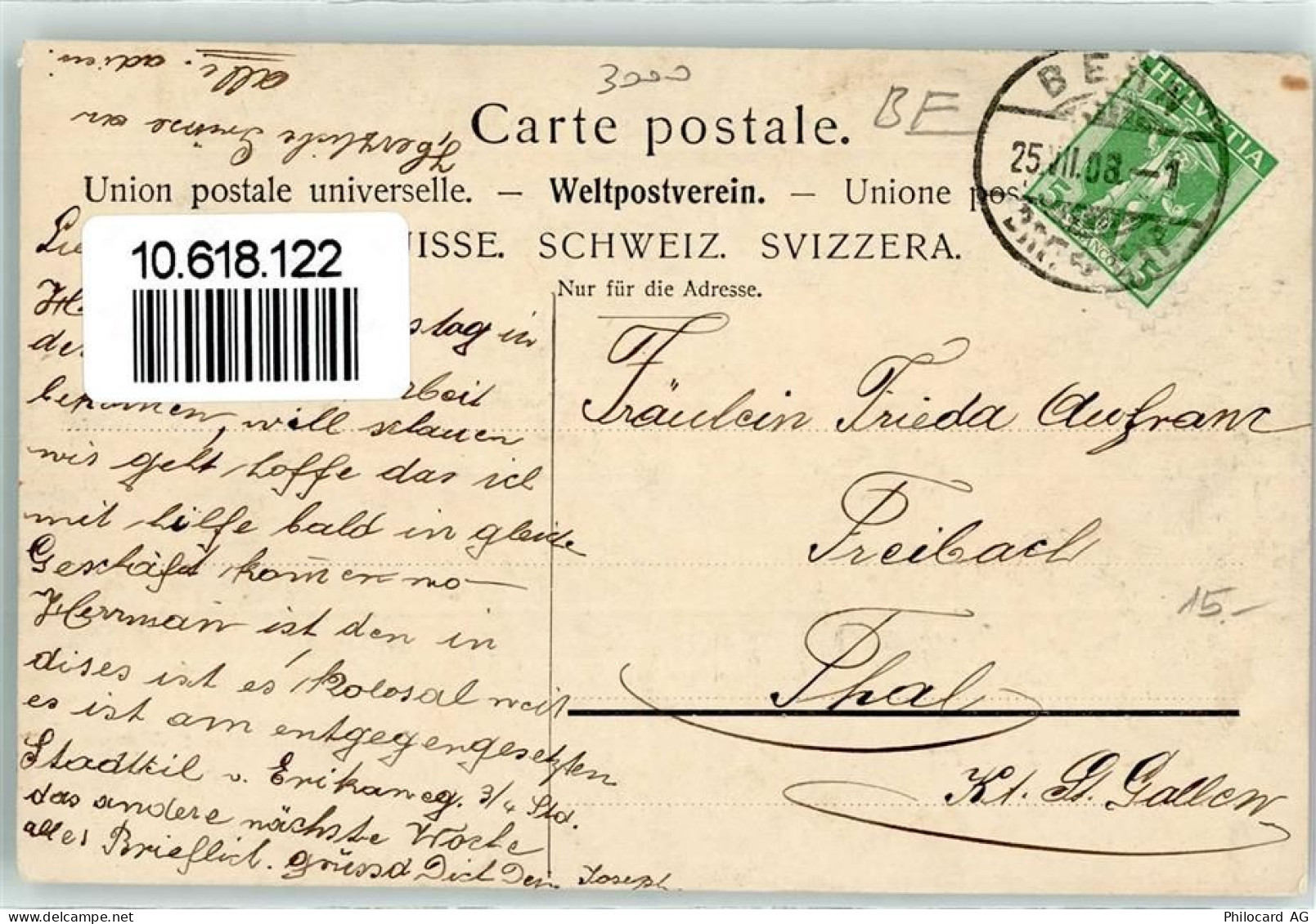 3000 Bern Berne 1908 - 10618122 - Bern