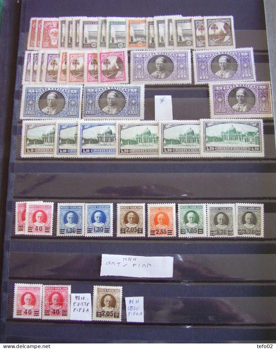 Vaticano. Vastissima Accumulazione MNH/MH/o Dal 1929 Al '55 Con Provvisoria MNH - Collections