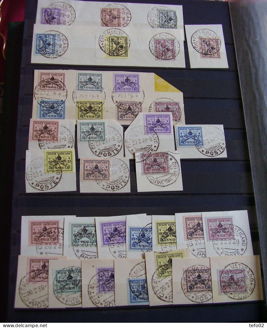 Vaticano. Vastissima accumulazione MNH/MH/o dal 1929 al '55 con Provvisoria MNH