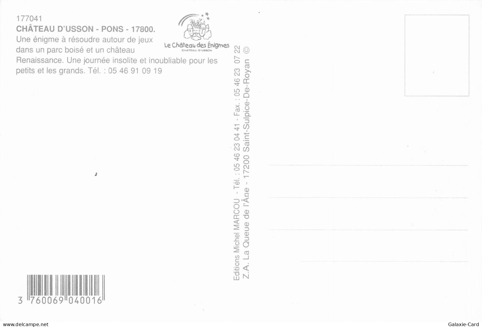 17 PONS CHATEAU D USSON - Pons