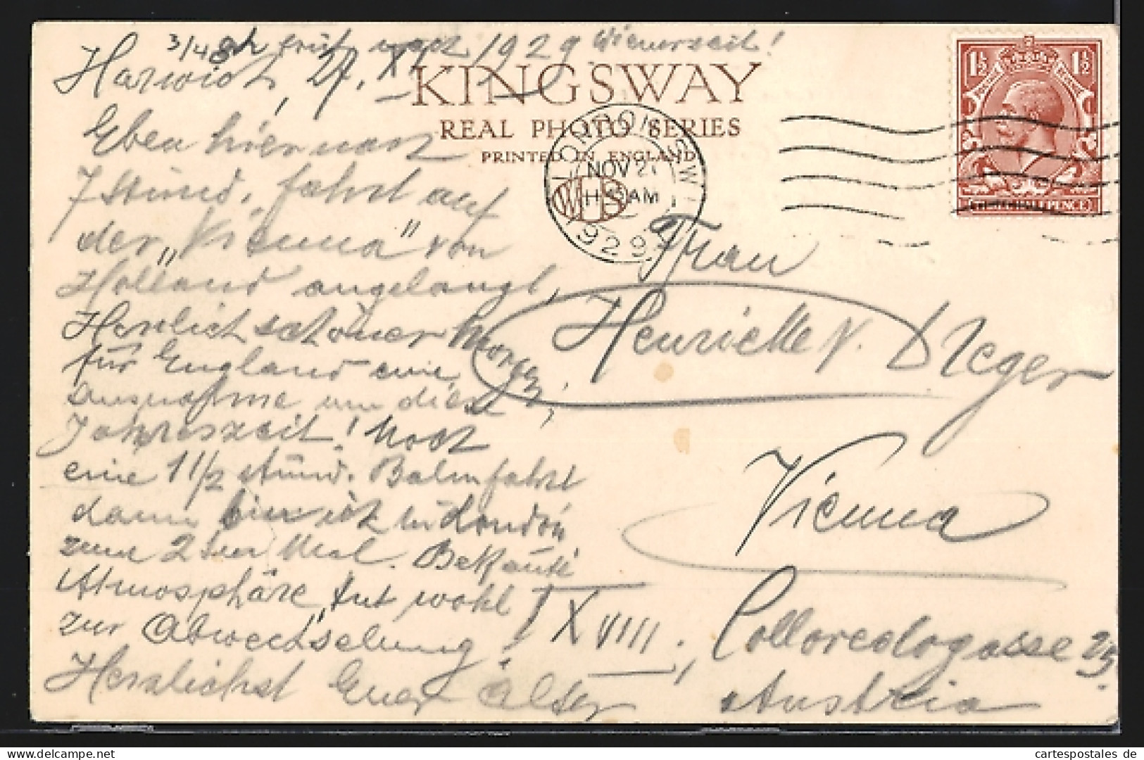 AK RMS Vienna L.N.E.R. Line - Post & Briefboten