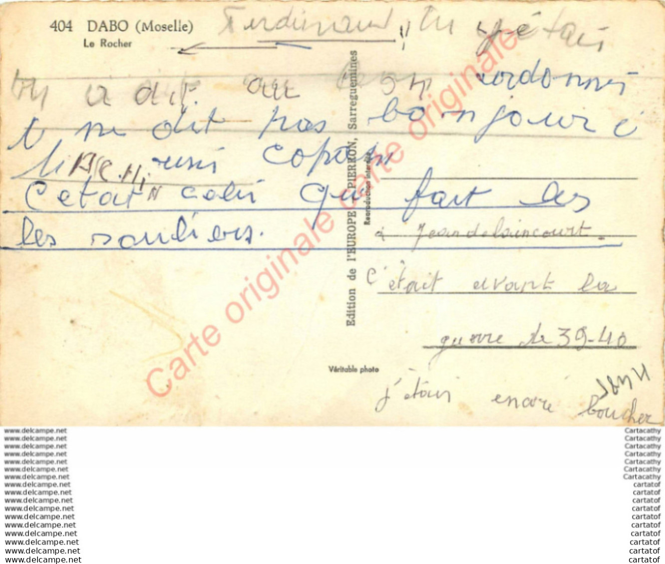 57.  DABO . Le Rocher . - Dabo