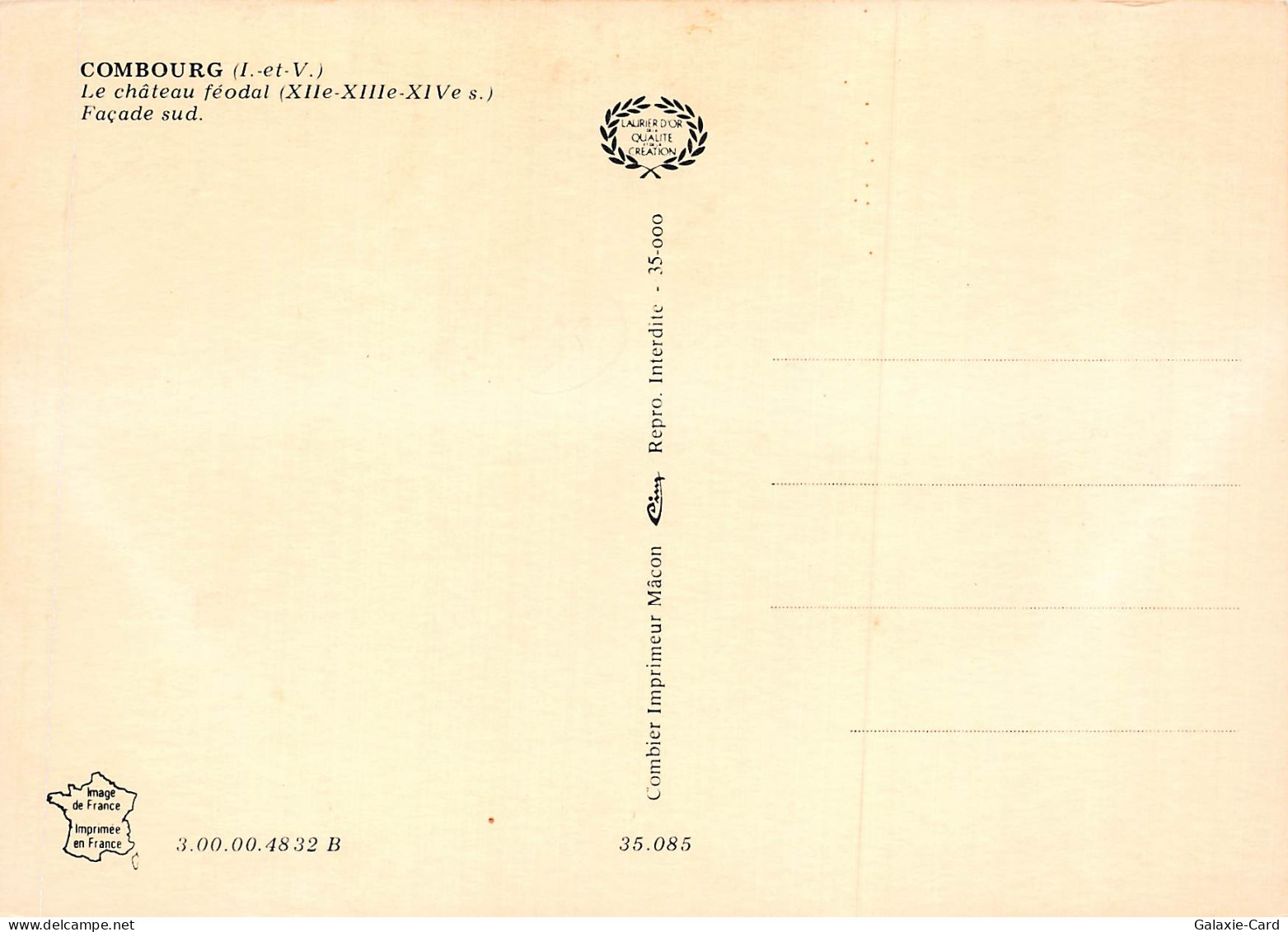 35 COMBOURG LE CHATEAU FEODAL - Combourg