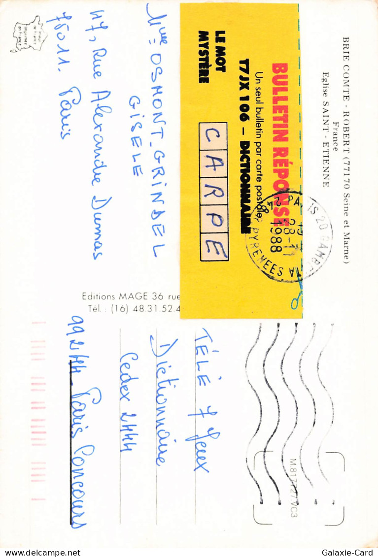 77 BRIE COMTE ROBERT EGLISE SAINT ETIENNE - Brie Comte Robert