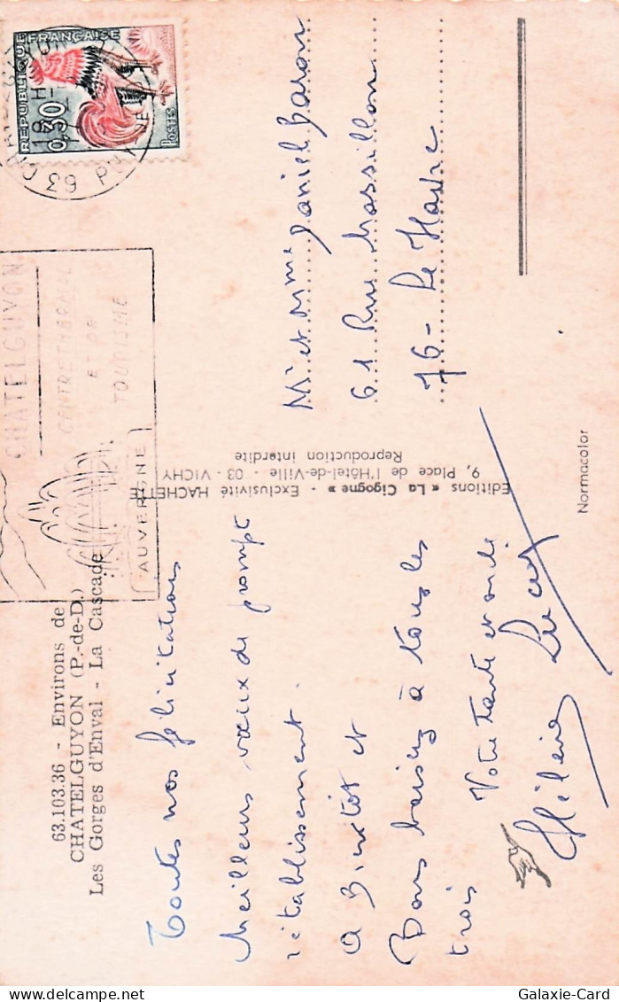 63 CHATELGUYON LES GORGES D ENVAL LA CASCADE - Châtel-Guyon