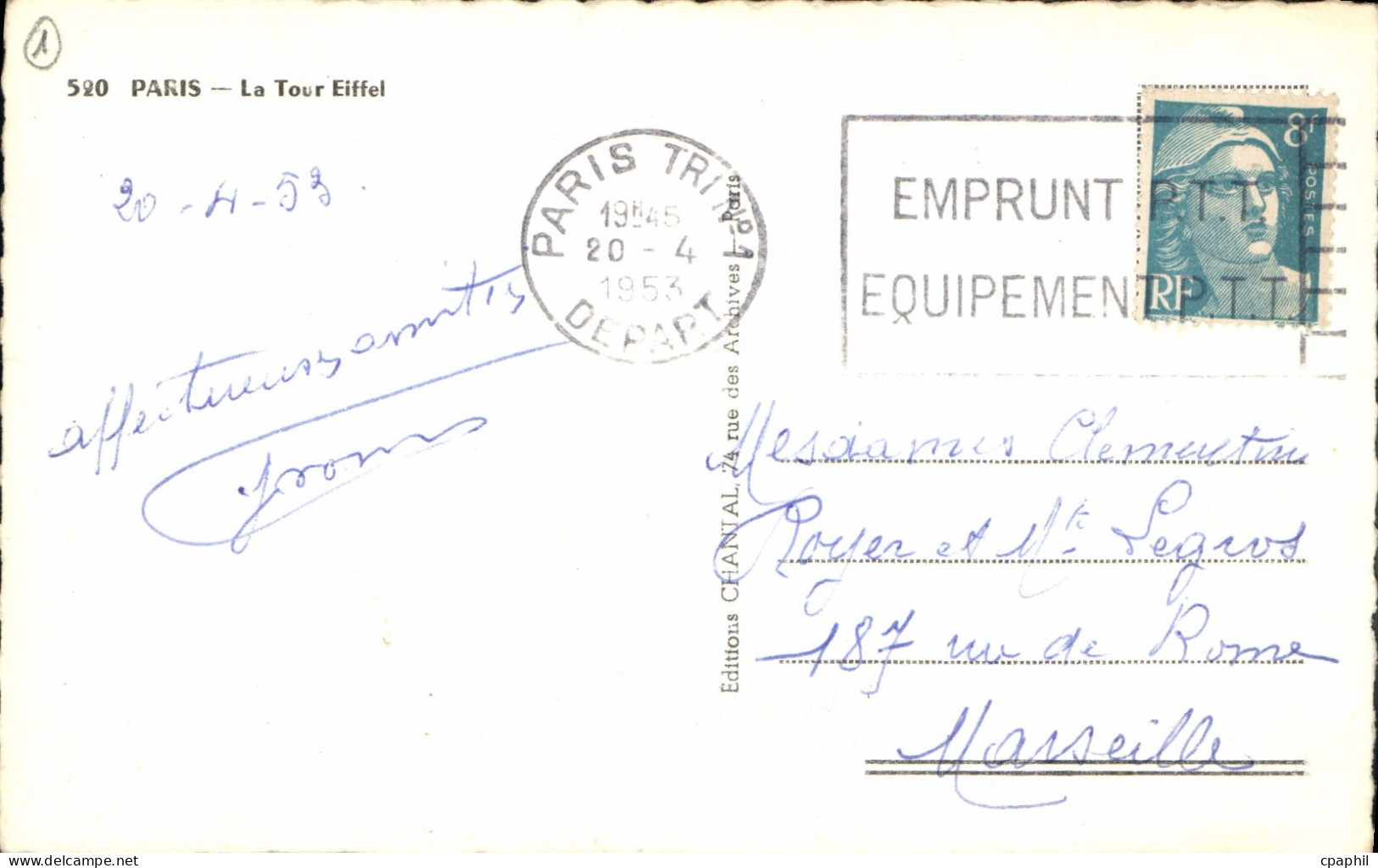 CPA Paris La Tour Eiffel - Eiffelturm