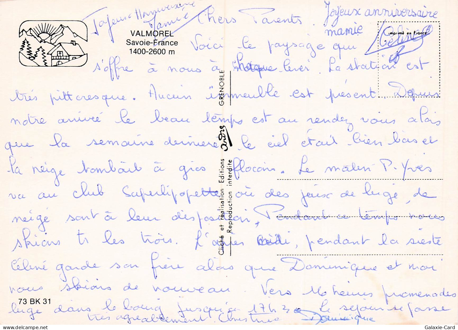 73 VALMOREL VALMOREL - Valmorel