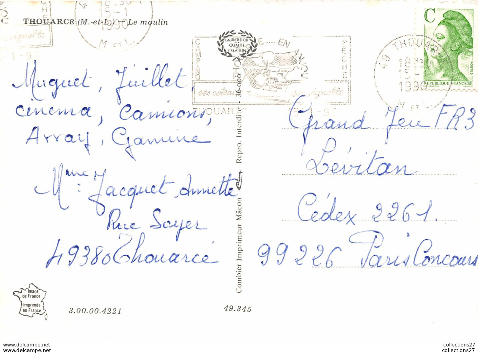 49-THOUARCE- LE MOULIN - Thouarce