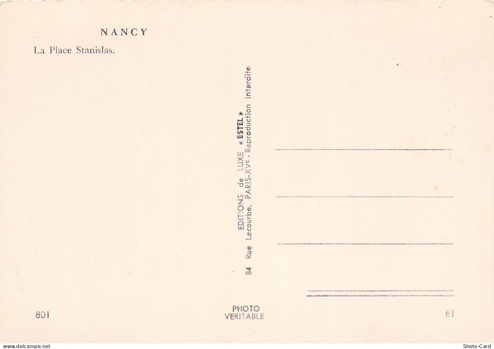 54 NANCY LA PLACE STANISLAS - Nancy