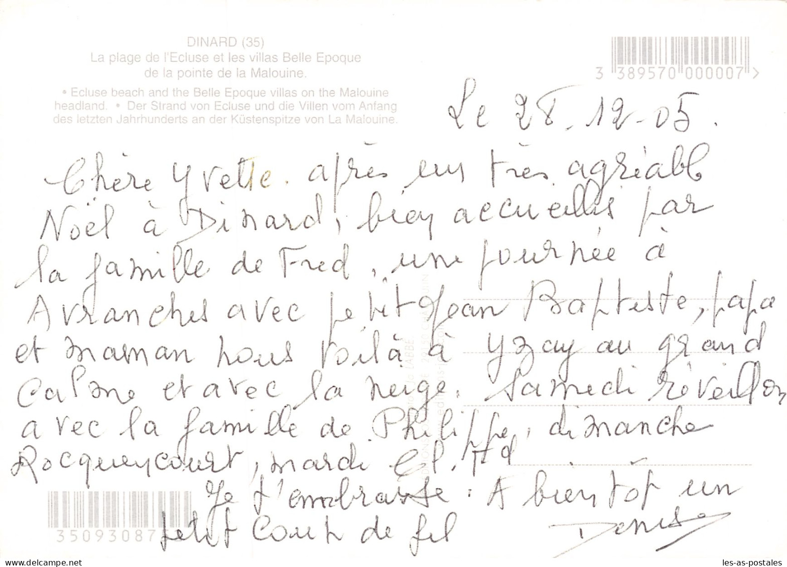 35 DINARD LA PLAGE DE L ECLUSE - Dinard